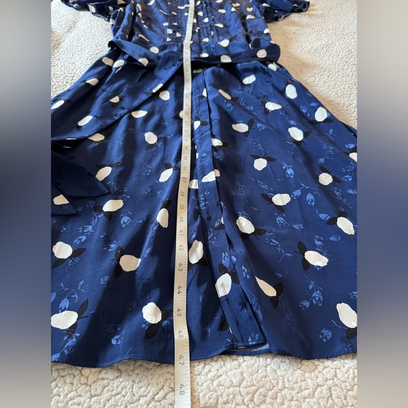 Lauren Ralph Lauren Floral Jacquard Fit-And-Flare Midi Dress Size 18 - Picture 11 of 14